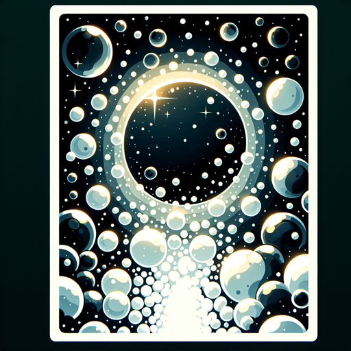 Bubbles in space large.
Single Game Texture. In-Game asset. 2d. Blank background. High contrast. No shadows.