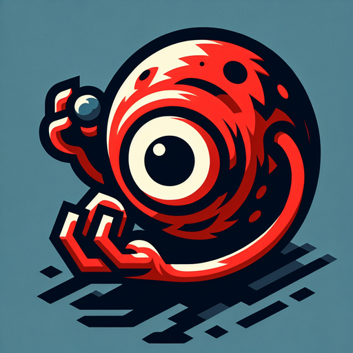 monster in flat shaded style. It has one eye, holding a stone in his hand. thick black outline, red color monster.
Single Game Texture.  In-Game asset.  2d.  Blank background.  High contrast.  No shadows