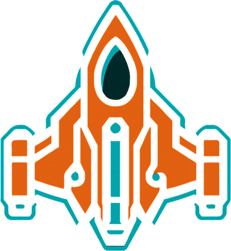 uzay gemisi.
In-Game asset.  2d.  High contrast.  No shadows