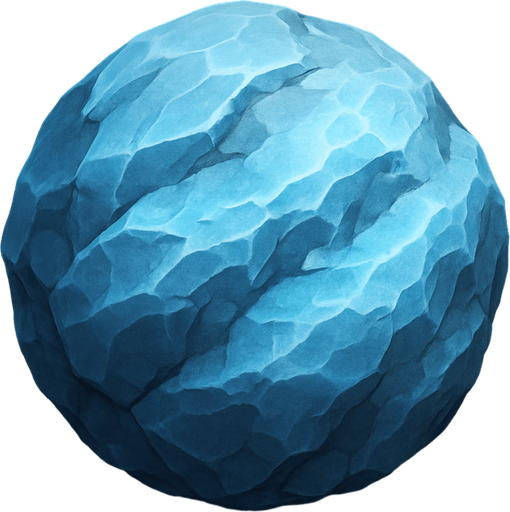 full round icy rock.
In-Game asset