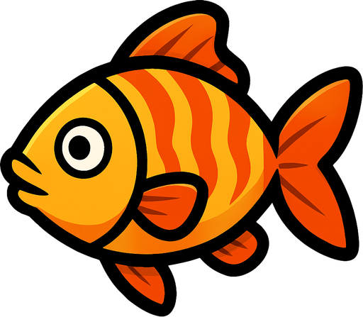 fish.
In-Game asset.  2d.  High contrast.  No shadows