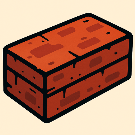 ladrillo grande.
In-Game asset.  2d.  High contrast.  No shadows