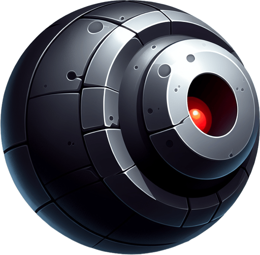 cannonball.
Single Game Texture. In-Game asset. 2d. Blank background. High contrast. No shadows.