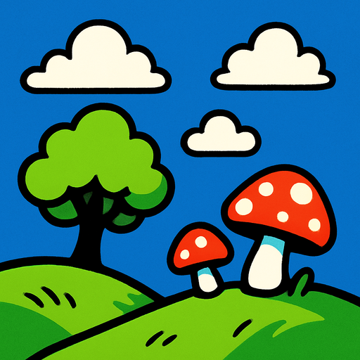 Let the clouds in the back move.
In-Game asset.  2d.  High contrast.  No shadows