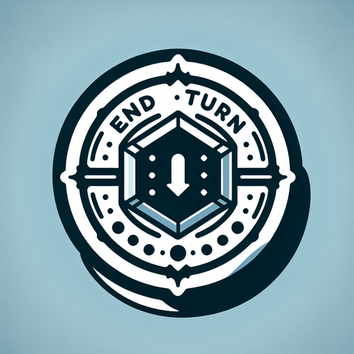 EndTurnButton.
Single Game Texture.  In-Game asset.  2d.  Blank background.  High contrast.  No shadows