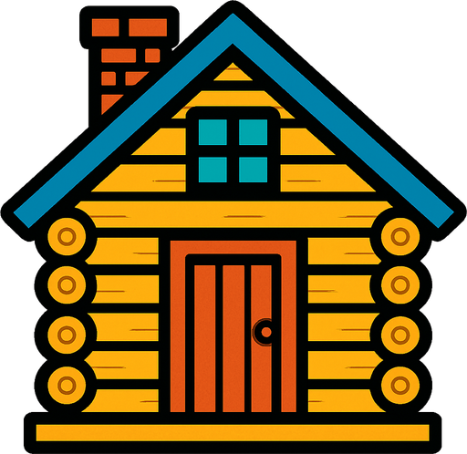 cabin.
In-Game asset.  2d.  High contrast.  No shadows