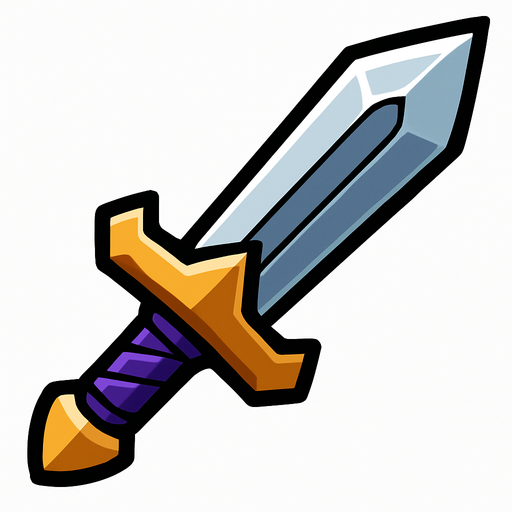 sword.
In-Game asset.  2d.  High contrast.  No shadows
