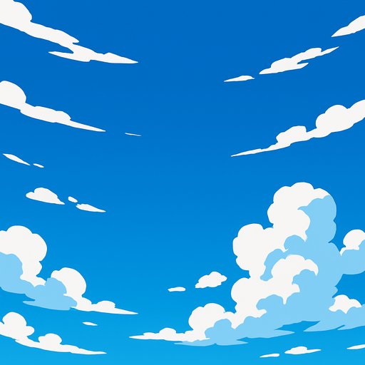 blue sky wiew large scale.
In-Game asset.  2d.  High contrast.  No shadows