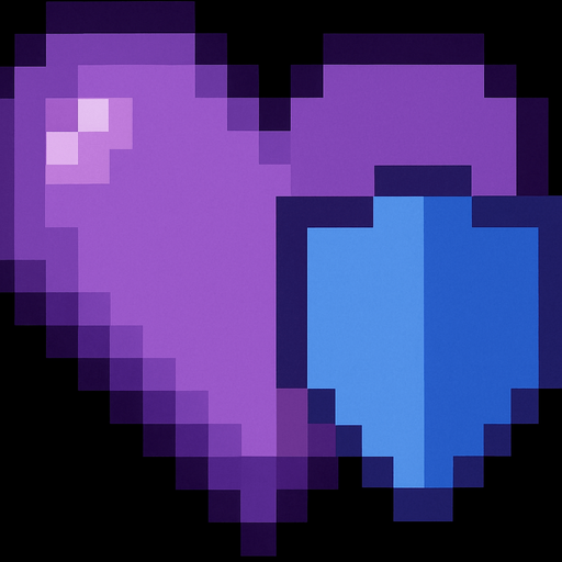 heart with blue shield