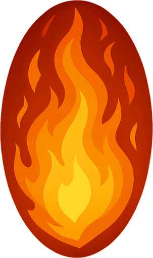 elips vertical fire light.
In-Game asset.  2d.  High contrast.  No shadows