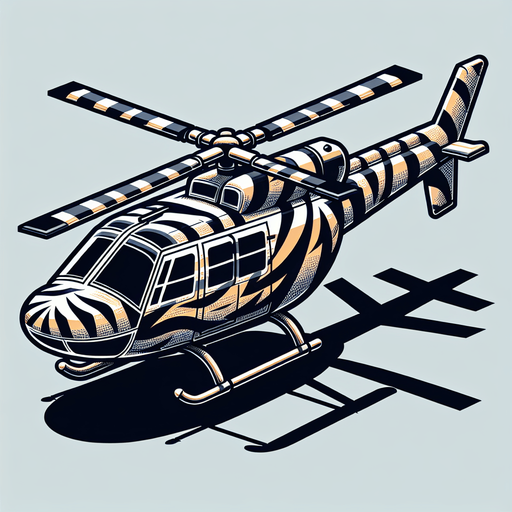 tiger stripe helicopter war.
Single Game Texture.  In-Game asset.  2d.  Blank background.  High contrast.  No shadows