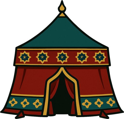 Safevi çadırı.
In-Game asset.  2d.  High contrast.  No shadows