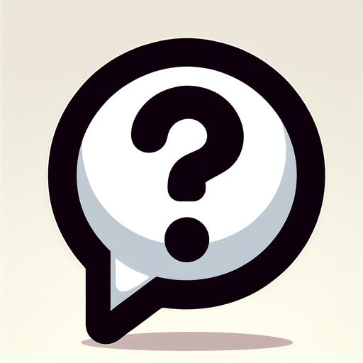 a speech bubbly with a question mark, cartoon Single Game Texture. In-Game asset. 2d. Blank background. High contrast. No shadows.