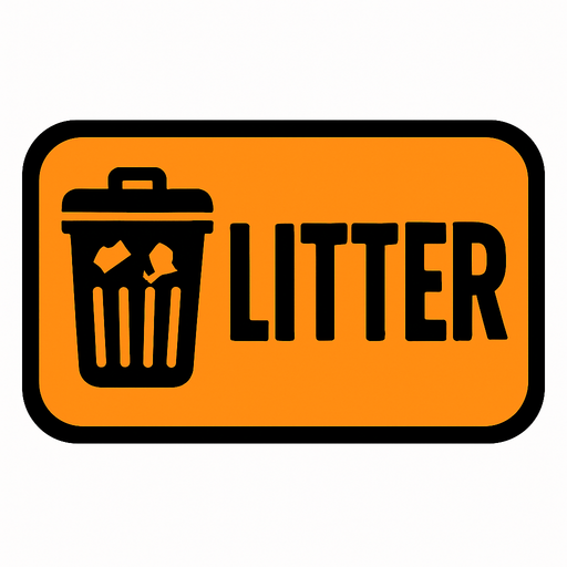 litterButton.
In-Game asset.  2d.  High contrast.  No shadows