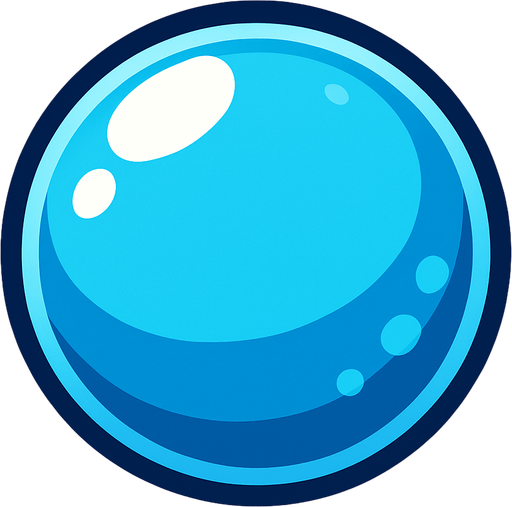 : Water bubble.
In-Game asset.  2d.  High contrast.  No shadows