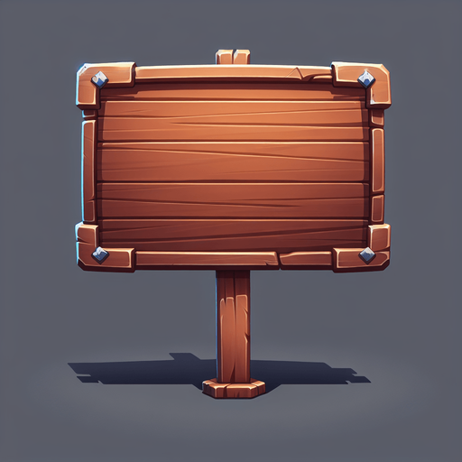 un cartel de madera sin soporte rectangulo 200-100.
Single Game Texture.  In-Game asset.  2d.  Blank background.  High contrast.  No shadows
