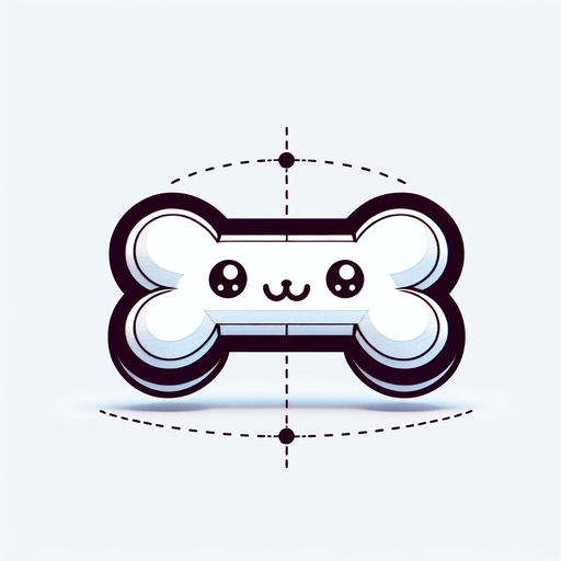 a cute looking dog toy shaped like a bone..
Single Game Texture. In-Game asset. 2d. Blank background. High contrast. No shadows.