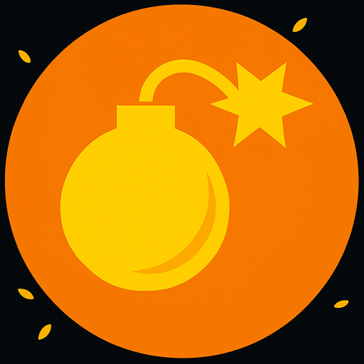 Bu resmin farklı bir versiyonunu yap ama üzerinde sarı bomba iconu olsun