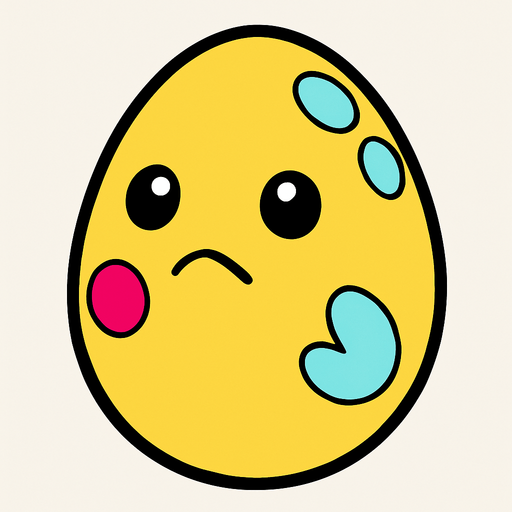 Digi huevo con el patron clasico de Puyomon.
In-Game asset.  2d.  High contrast.  No shadows