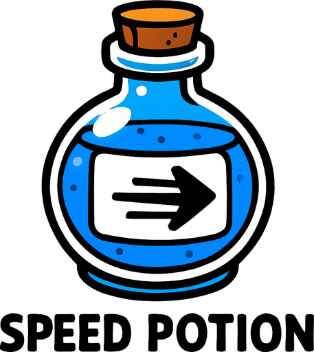 speed poiton.
In-Game asset.  2d.  High contrast.  No shadows