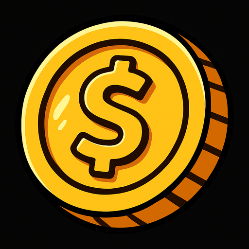 Coin.
In-Game asset.  2d.  High contrast.  No shadows