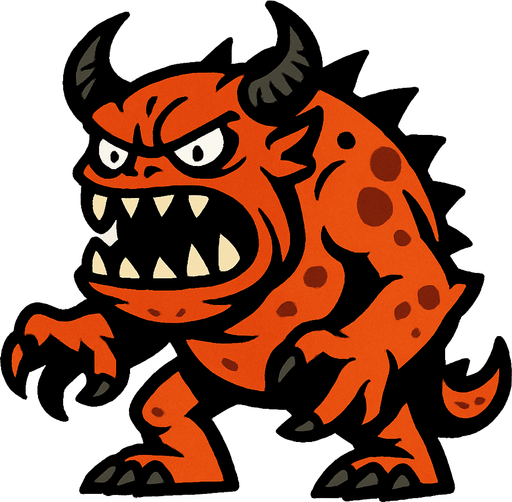 Canavar.
In-Game asset.  2d.  High contrast.  No shadows