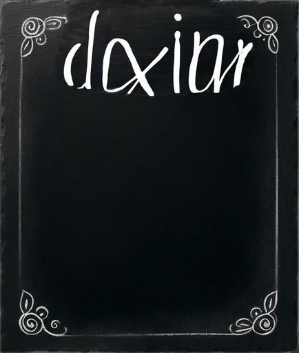Word "ELIXIR" in chalk