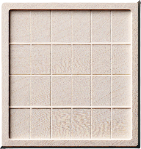 A blank scrabble tile, direct top down view..
Single Game Texture. In-Game asset. 2d. Blank background. High contrast. No shadows.