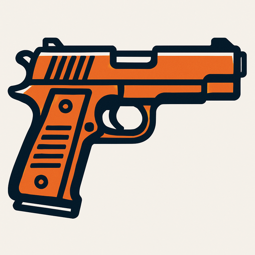gun.
In-Game asset.  2d.  High contrast.  No shadows