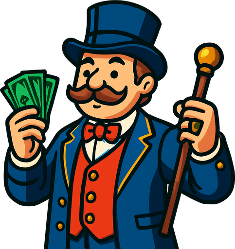 a rich man.
In-Game asset.  2d.  High contrast.  No shadows
