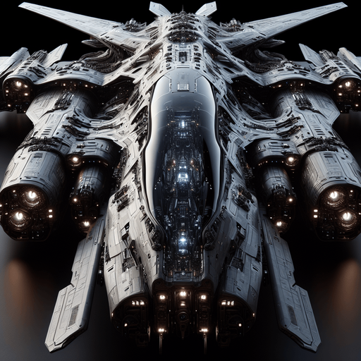 futuristic war space craft..
Full front bottom view