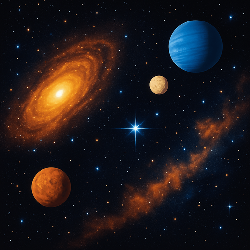 Realistic space backdrop.
In-Game asset.  2d.  High contrast.  No shadows