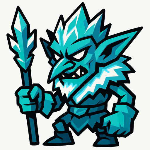 buzul goblin.
In-Game asset.  2d.  High contrast.  No shadows