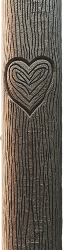Photorealistic landscape in the New York central park. 
Show the forest and on the trunk of the very first tree, a heart should be carved into it and the letter N in the heart.