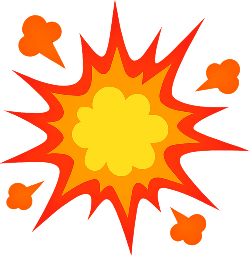 patlama efekti.
In-Game asset.  2d.  High contrast.  No shadows