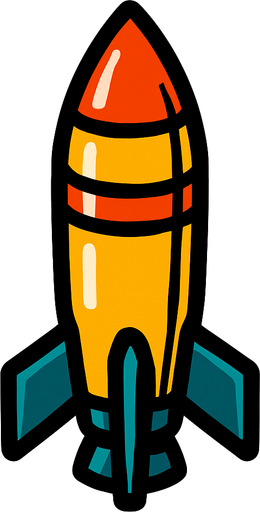 Missile.
In-Game asset.  2d.  High contrast.  No shadows