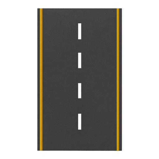 A tarmac road, with 3 lanes, matching up with actual game lanes.
In-Game asset.  2d.  High contrast.  No shadows