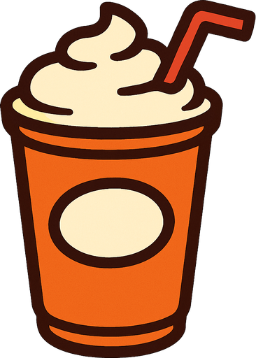 a fast food milkshake.
In-Game asset.  2d.  High contrast.  No shadows