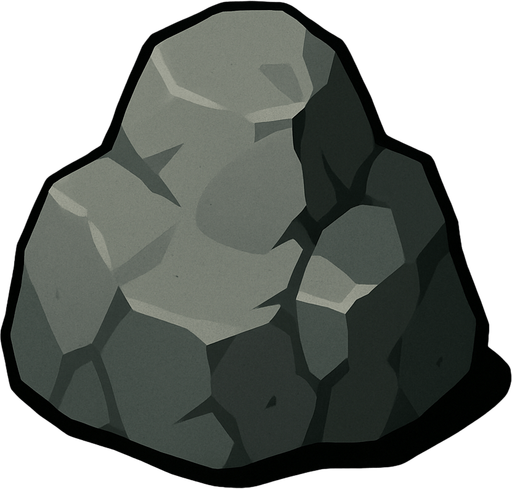 Pierre élément ombre.
In-Game asset.  2d.  High contrast.  No shadows