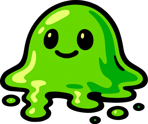 slime.
In-Game asset.  2d.  High contrast.  No shadows