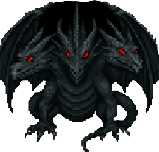 Make this dragon with 3 heads and a gray color scale