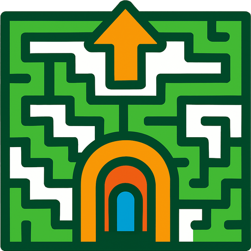 Maze exit.
In-Game asset.  2d.  High contrast.  No shadows