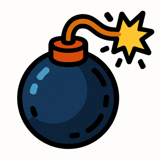 bomba.
In-Game asset.  2d.  High contrast.  No shadows