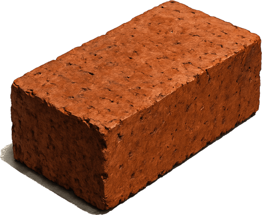 Un ladrillo realista.
In-Game asset.  2d.  High contrast.  No shadows. Realista