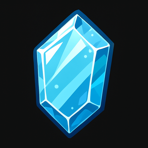 Льдинка как стеклышко.
In-Game asset.  2d.  High contrast.  No shadows