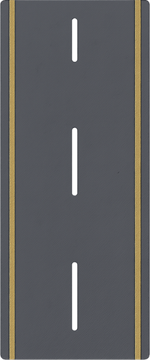 Road. No background. Transparent background. Blank background. No shadows. 2d. In-Game asset. flat