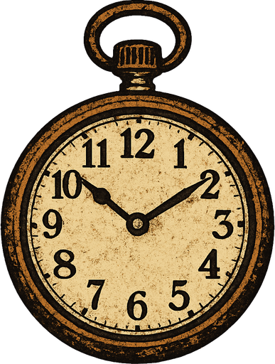 eski bir saat.
In-Game asset.  2d.  High contrast.  No shadows
