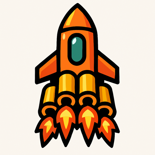 cluster rocket.
In-Game asset.  2d.  High contrast.  No shadows