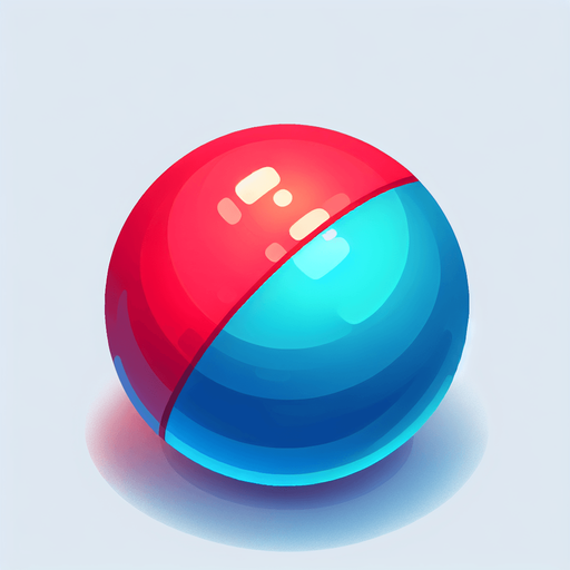 BouncyBall MG red and blu.
Single Game Texture.  In-Game asset.  2d.  Blank background.  High contrast.  No shadows