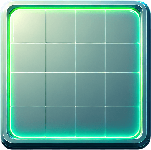 green-Tinted Tile: A clean and sleek tile design, consisting of a perfect square with a soft neon green surface. A barely noticeable, thin green border defines the edges, maintaining a smooth and minimal aesthetic. The tile is blank and pristine, embodying futuristic simplicity..
Single Game Texture. In-Game asset. 2d. Blank background. High contrast. No shadows.